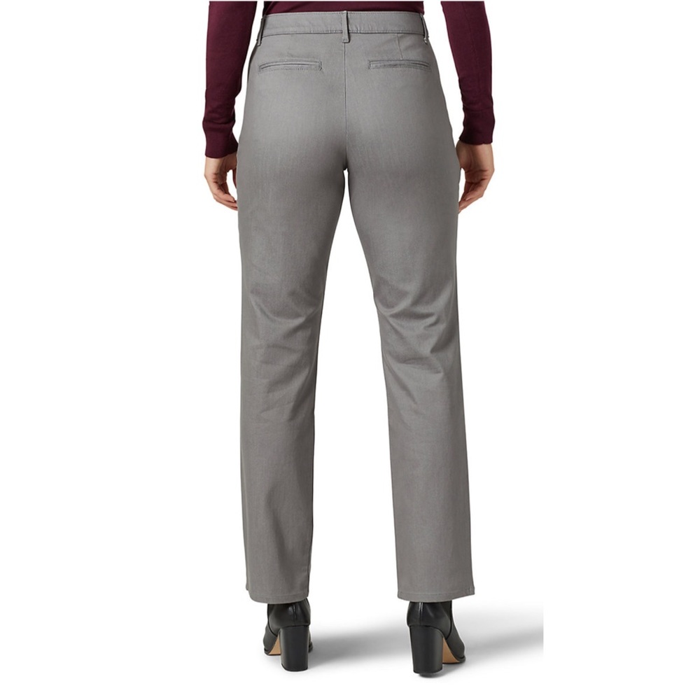 NWT Lee Relaxed Fit Straight-Leg Twill Pants High-Rise Tan Size 18 - Picture 3 of 3